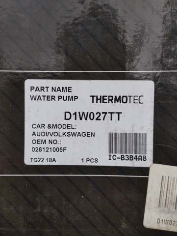 THERMOTEC D1W027TT Помпа водяная (насос) охлаждения в наличии Полтава