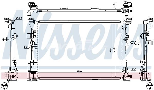 NISSENS 67186 Радиатор в наличии Украина