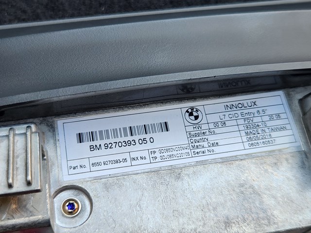 9270393 BMW Дисплей многофункциональный купить в Одесса