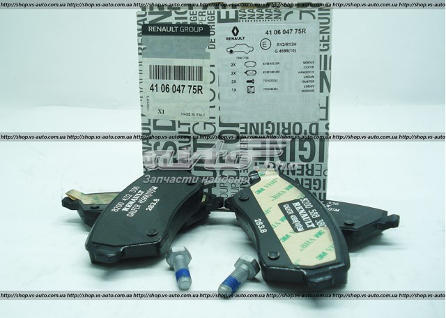 410604775R RENAULT Передние тормозные колодки купить в Запорожье