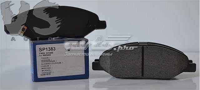 Колодки тормозные дисковые комплект SP1383 SANGSIN