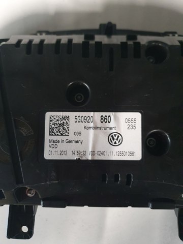 5G0920860 VAG Приборная доска (щиток приборов) купить в Запорожье