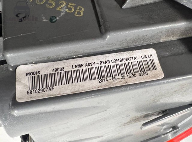 Задняя левая внешняя фара 68102907AF CHRYSLER
