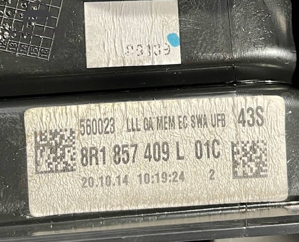 Наружное зеркало левое 8R1857409L VAG