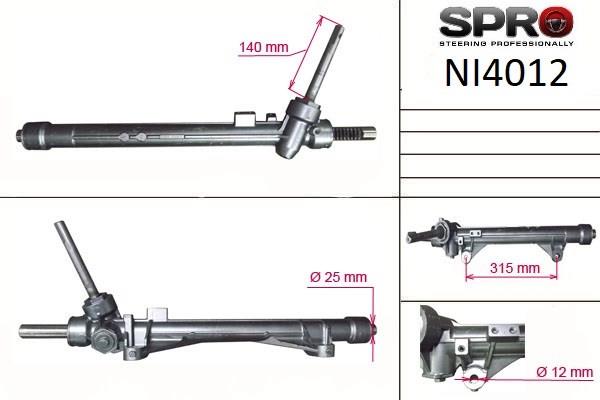 Реечный рулевой механизм NI112R MS GROUP