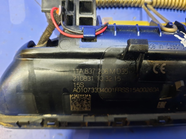 11A837206BQ VAG Ручка двери задней наружная правая купить в Павлоград