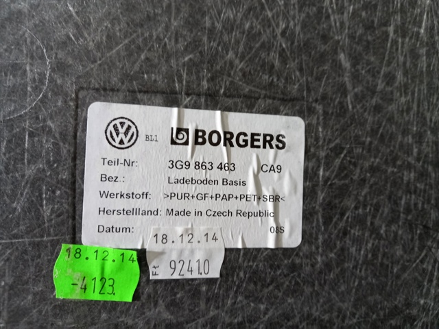 3G9863463CA9 VAG Облицовка багажного отсека нижняя купить в Ровно