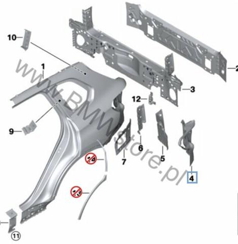 41007954984 BMW Крыло заднее правое купить в Черкассы
