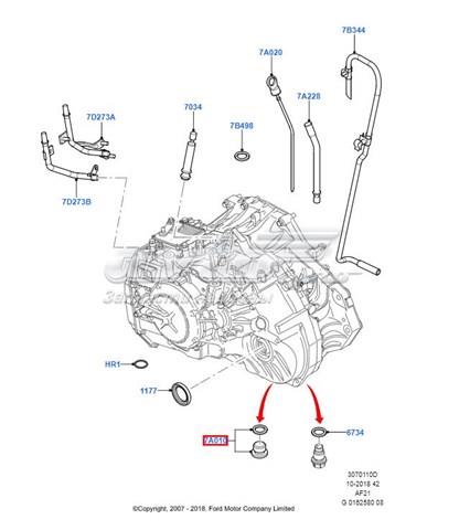 Пробка поддона АКПП 1862325 FORD