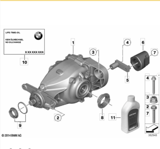 Редуктор заднего моста 33107636994 BMW