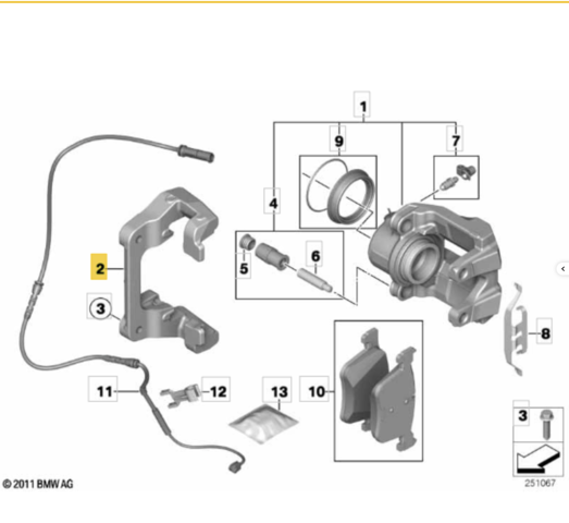 Скоба переднего суппорта 34106856387 BMW