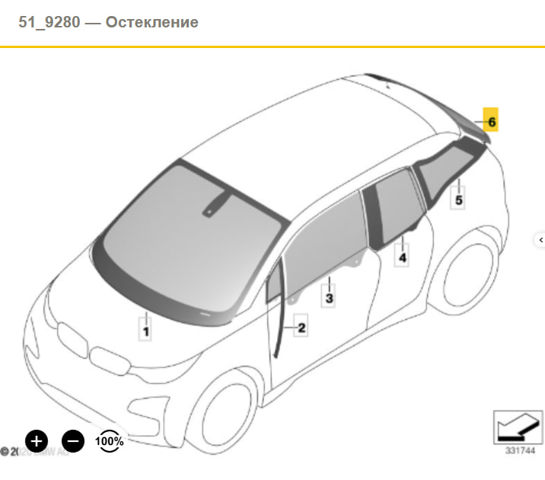 Стекло крышки багажника 51007306472 BMW