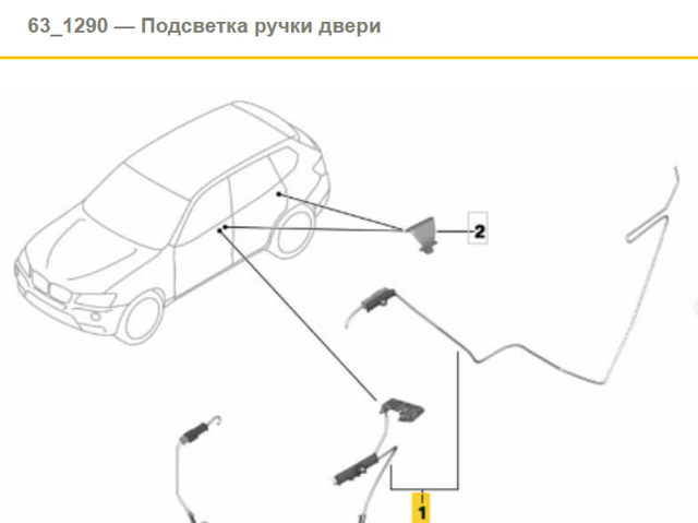Электропроводка передней двери 61337252538 BMW