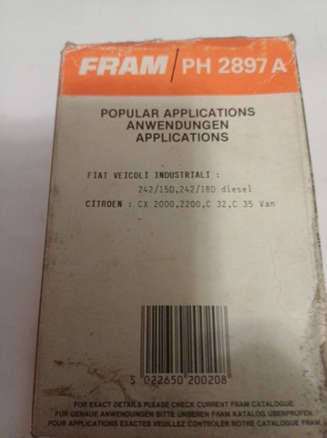 Фильтр масляный ДВС PH2897A FRAM