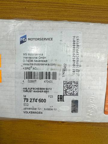 KOLBENSCHMIDT 79274600 Полукольцо упорное (разбега) коленвала, STD, комплект в наличии Черкассы