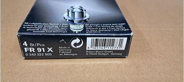 0242222505 BOSCH Свечи зажигания купить в Сумы