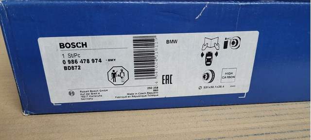 BOSCH 0986478974 Диск тормозной передний в наличии Черкассы