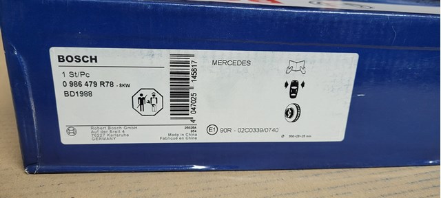 0986479R78 BOSCH Передние тормозные диски купить в Украина