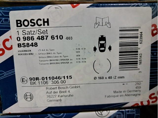 0986487610 BOSCH Колодки ручника (стояночного тормоза) купить в Ужгород
