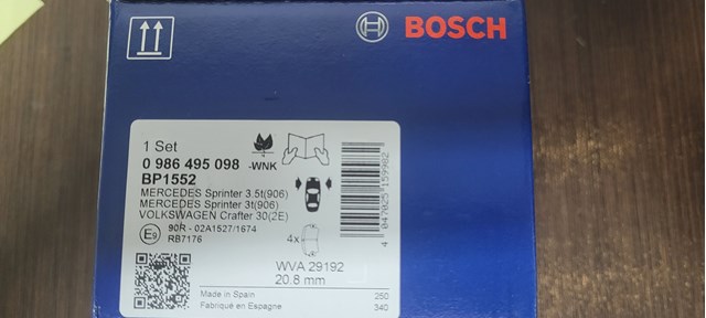 BOSCH 0986495098 Колодки тормозные передние дисковые в наличии Черкассы