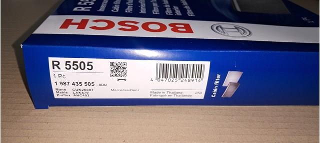 BOSCH 1987435505 Фильтр салона в наличии Киев