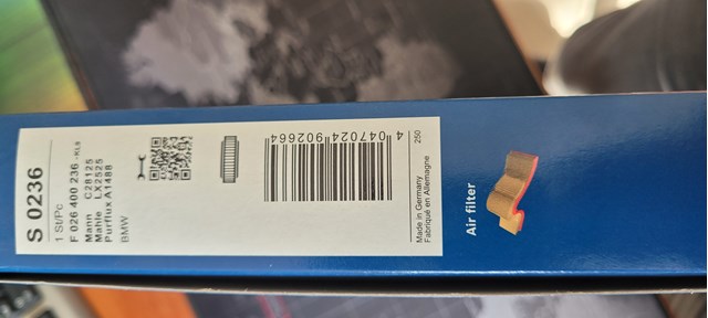 F026400236 BOSCH Фильтр воздушный купить в Полтава