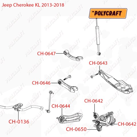 POLYCRAFT CH0643 Сайлентблок заднего нижнего рычага в наличии Львов