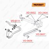 Сайлентблок задней реактивной тяги VO0602 POLYCRAFT