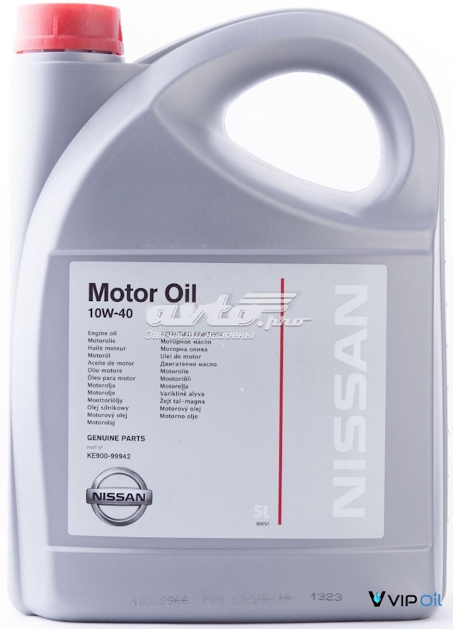 Олива моторна напівсинтетична nissan "motor oil 10w-40", 5л KE90099942