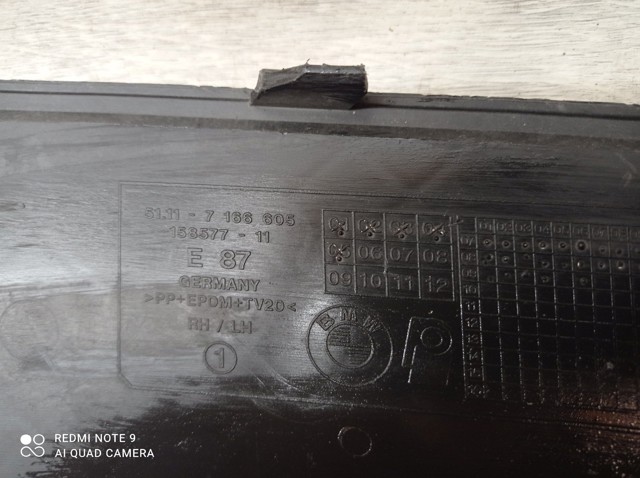 51117166605 BMW Решетка бампера купить в Ровно