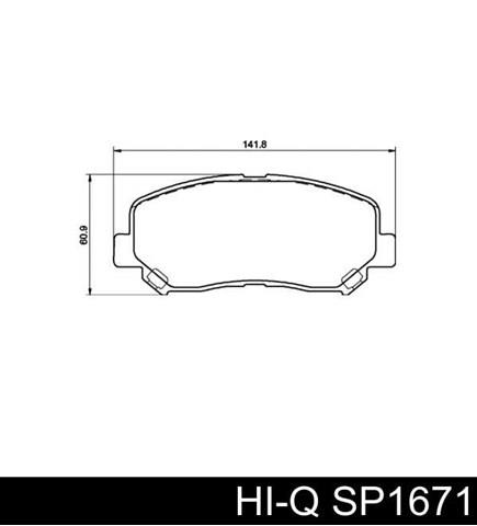 HI-Q SP1671 Колодки тормозные передние дисковые в наличии Ирпень