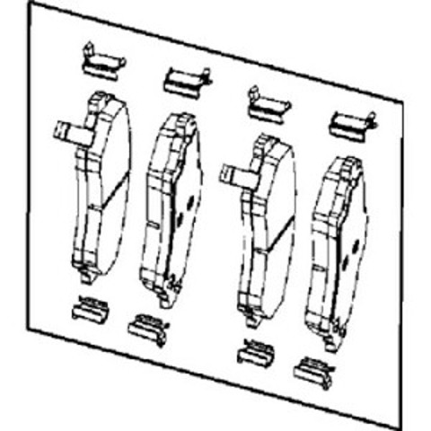 Колодки передние 68003701AB CHRYSLER