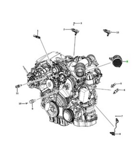 CHRYSLER 68069532AA Датчик потока (расхода) воздуха, расходомер M.A.F. - (Mass Airflow) в наличии Киев
