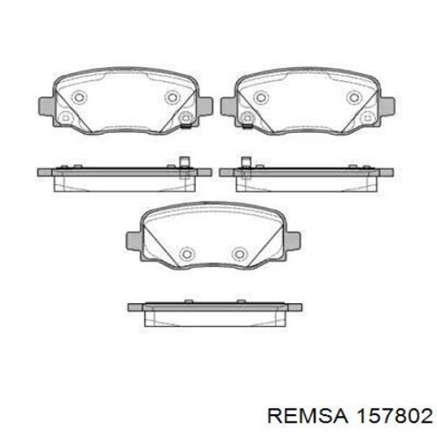 157802 REMSA Колодки тормозные задние дисковые купить в Каменское