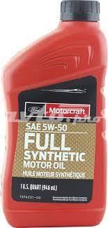 Масло моторное синтетическое ford motorcraft "full synthetic motor oil 5w-50", 0.946 л, шт XO5W50QGT