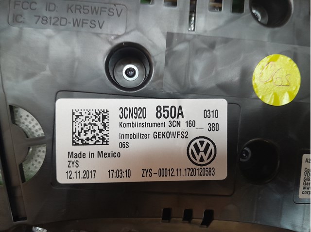 3CN920850A VAG Приборная доска (щиток приборов) купить в Полтава