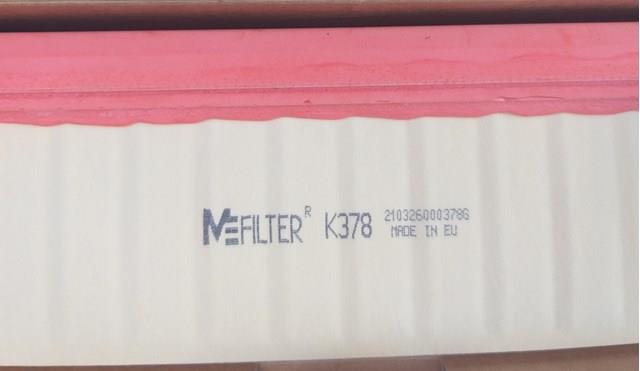 K378 MFILTER Воздушный фильтр купить в Винница
