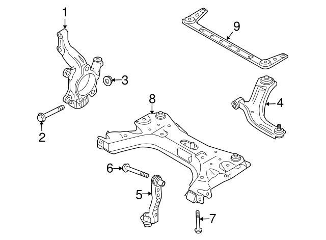 Болт переднего рычага, верхнего 0112501041 NISSAN