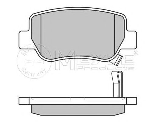 Колодки тормозные задние, дисковые 0252488516W MEYLE