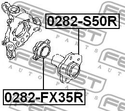 Задняя шпиндель 0282S50R FEBEST
