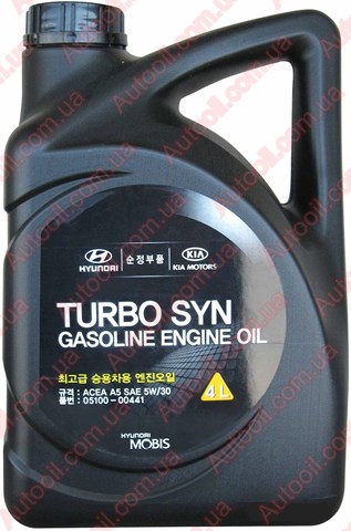 Auto масло моторное hyundai 5w-30 turbo syn 4l 0510000441