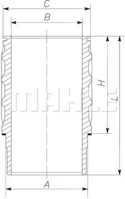 Гильза поршневая 061WN1701 MAHLE