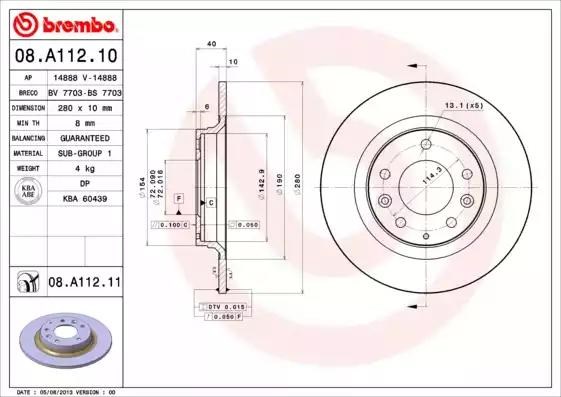 BREMBO 08A11211 Тормозные диски в наличии Киев