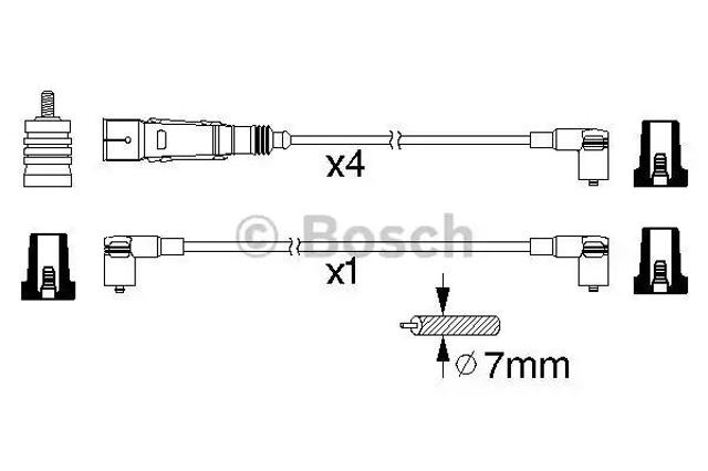 Провода высокого напряжения 0986356357 BOSCH