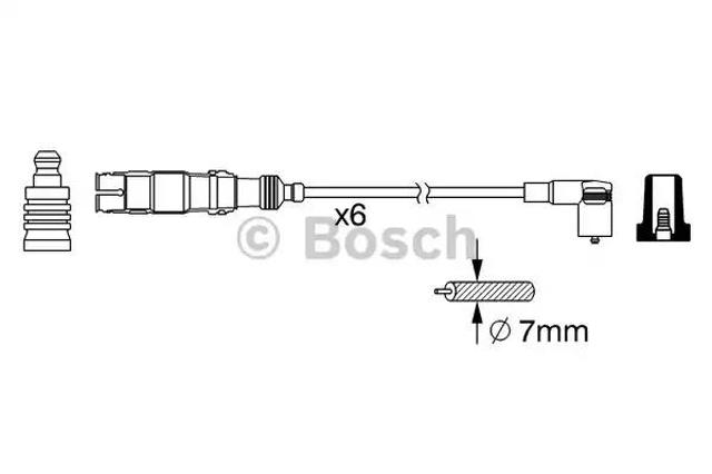 Провода высокого напряжения 0986356384 BOSCH