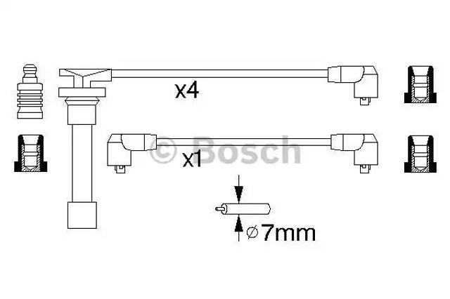 Провода высоковольтные в комплекте 0986356799 BOSCH