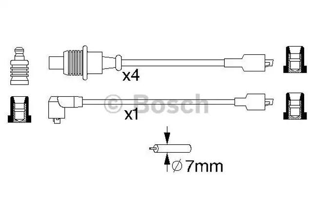 Провода высоковольтные 0986357128 BOSCH