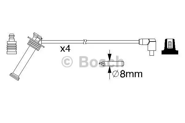 BOSCH 0986357208 Высоковольтные провода в наличии Ирпень