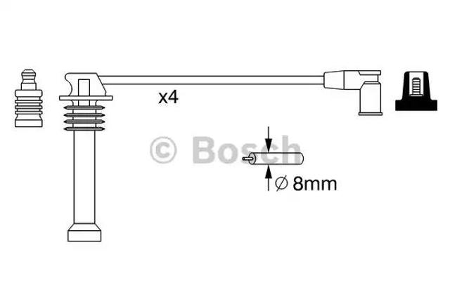 BOSCH 0986357271 Высоковольтные провода в наличии Каменское