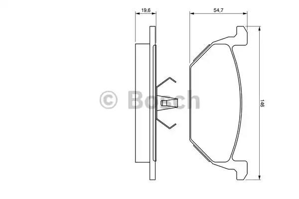 0986424364 BOSCH Передние тормозные колодки купить в Львов